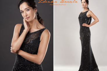 glamourous evening dress